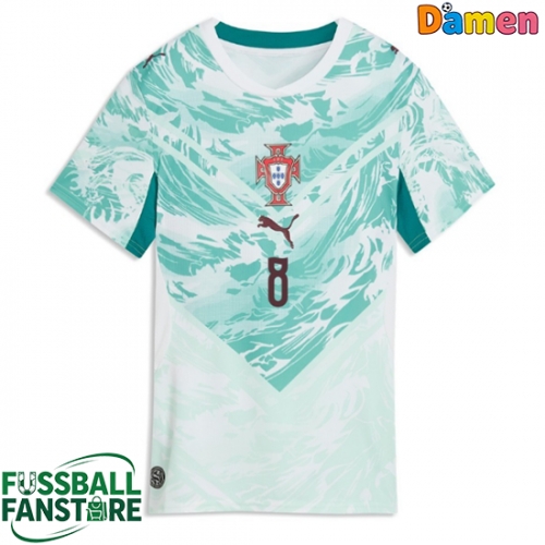 Portugal Bruno Fernandes #8 Replik Auswärtstrikot Damen WM 2026 Kurzarm